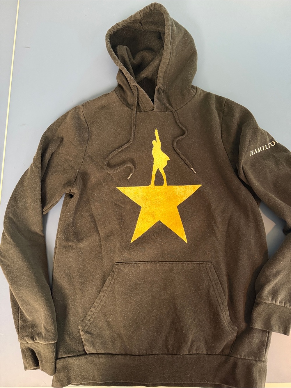 Hamilton Logo Hoodie with Gold Star Graphic